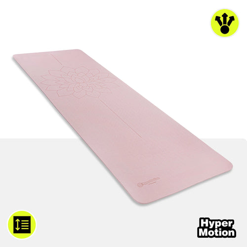 Tapis de yoga antidérapant à ligne d'alignement — 6 mm, sangle incluse